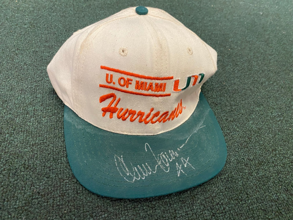 CHUCK FOREMAN MIAMI HURRICANES SIGNED AUTOGRAPHED VINTAGE HAT W/COA