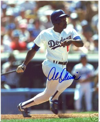AL  OLIVER  LA  DODGERS   SIGNED 8X10 PHOTO