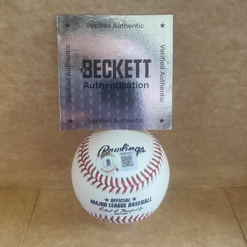 BRADY SINGER ROYALS SIGNED AUTOGRAPHED M.L. BASEBALL BECKETT AUTH