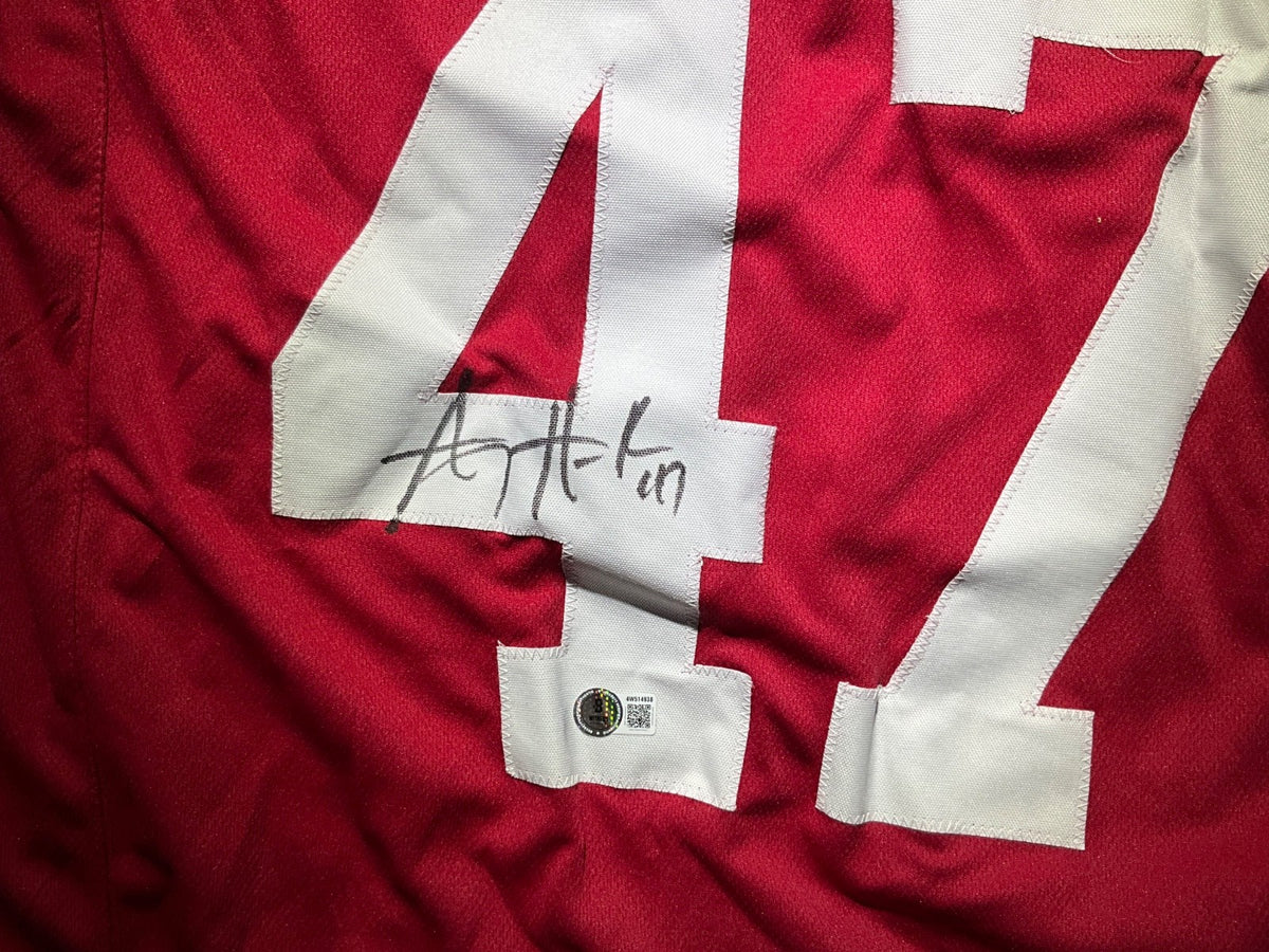 AJ Hawk Signed Ohio State Buckeyes Custom Jersey Beckett Authentic Auto Packers