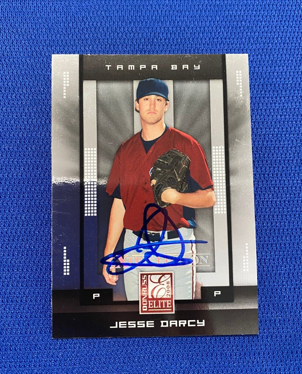 2008 DONRUSS ELITE EXTRA EDITION JESSE DARCY AUTO SIGNED RC CARD #49 W/COA