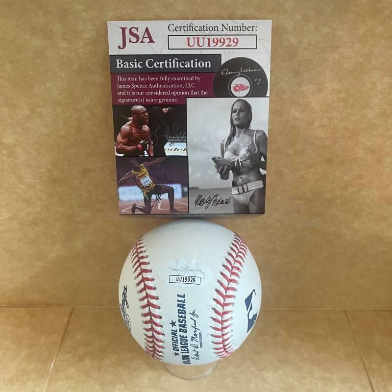 JARROD SALTALAMACCHIA BOSTON RED SOX 2013 WS CHAMPS SIGNED M.L. BASEBALL JSA UU1
