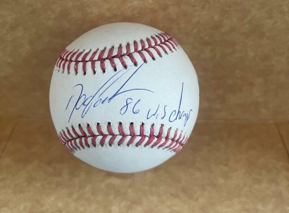 DOC GOODEN DWIGHT NEW YORK METS 86 WS CHAMPS SIGNED AUTO M.L. BASEBALLL BAS WITN