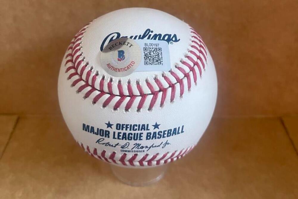 MICHAEL TAYLOR TWINS/ROYALS/NATS SIGNED AUTO M.L. BASEBALL BECKETT AUTH