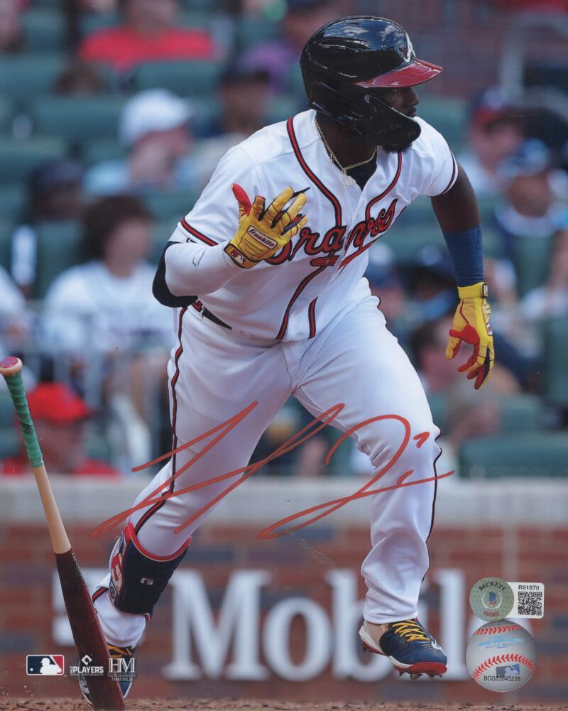 MICHAEL HARRIS BRAVES SIGNED AUTOGRAPHED 8X10 PHOTO BECKETT R61870