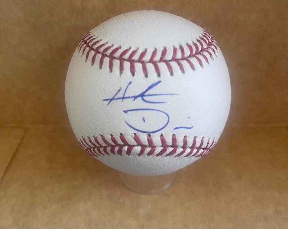 HUNTER DOZIER ROYALS  SIGNED AUTOGRAPHED M.L. BASEBALL BECKETT AUTH