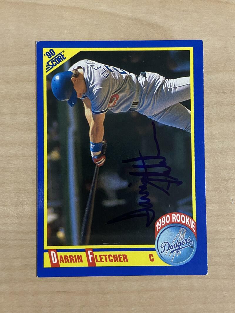 DARRIN FLETCHER LOS ANGELES DODGERS SIGNED AUTOGRAPHED 1990 SCORE CARD#622 W/COA