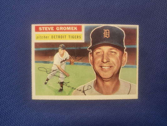 1956 TOPPS STEVE GROMEK DETROIT TIGERS #310 CARD VINTAGE SET-BREAK