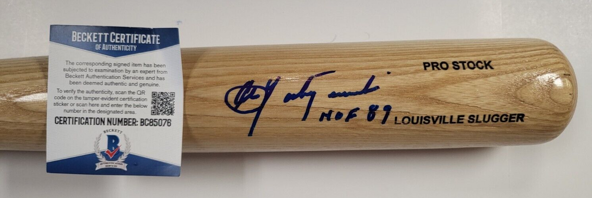 CARL YASTRZEMSKI HOF 89 SIGNED LOUISVILLE SLUGGER BAT BECKET BAS BC85077