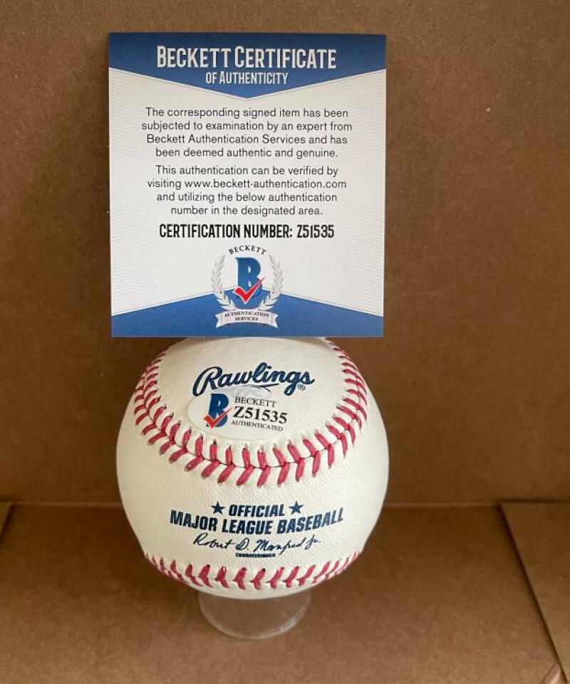 JAMES SHIELDS RAYS/WHITE SOX/ROYALS SIGNED AUTO M.L. BASEBALL BECKETT Z51535