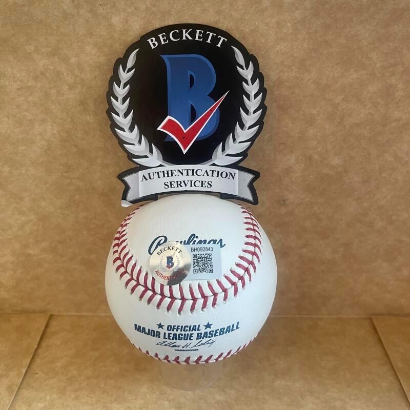 BENITO SANTIAGO REDS/MARLINS SIGNED AUTO M.L. BASEBALL BAS AUTHENTICATED