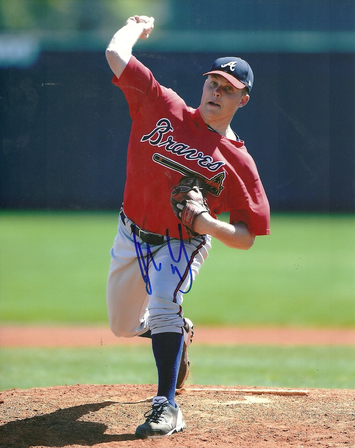 JOHN CORNELY ATLANTA BRAVES SIGNED AUTOGRAPHED 8x10 PHOTO W/COA ACTION