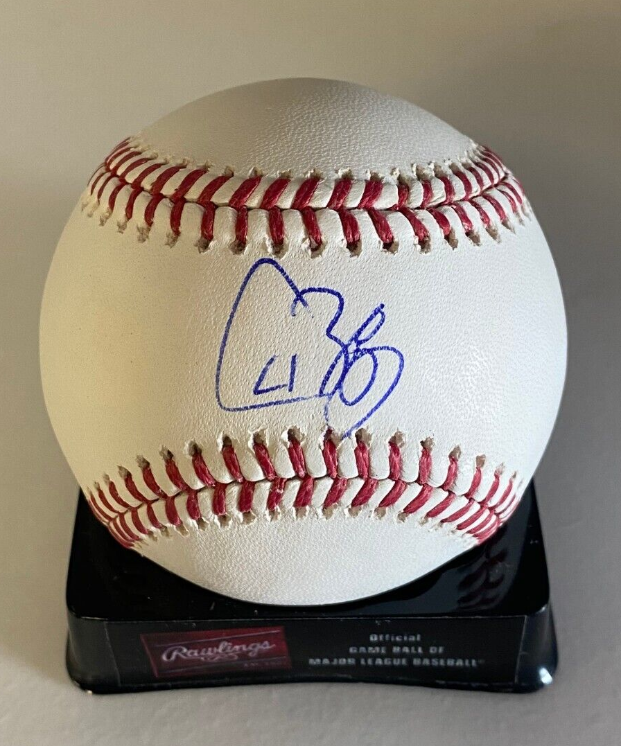 CAVAN BIGGIO TORONTO BLUE JAYS SIGNED AUTOGRAPHED M.L. BASEBALL BECKETT ***