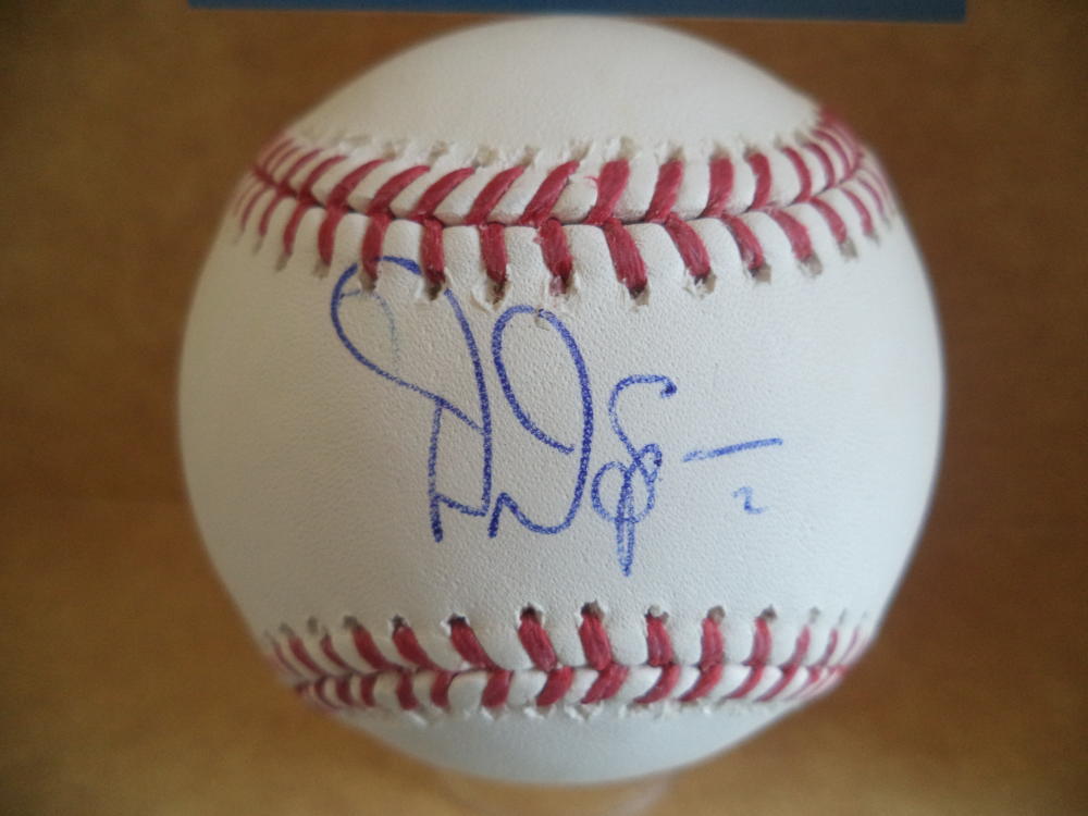 DENARD SPAN GIANTS/NATIONALS SIGNED AUTOGRAPHED M.L BASEBALL BECKETT D27185