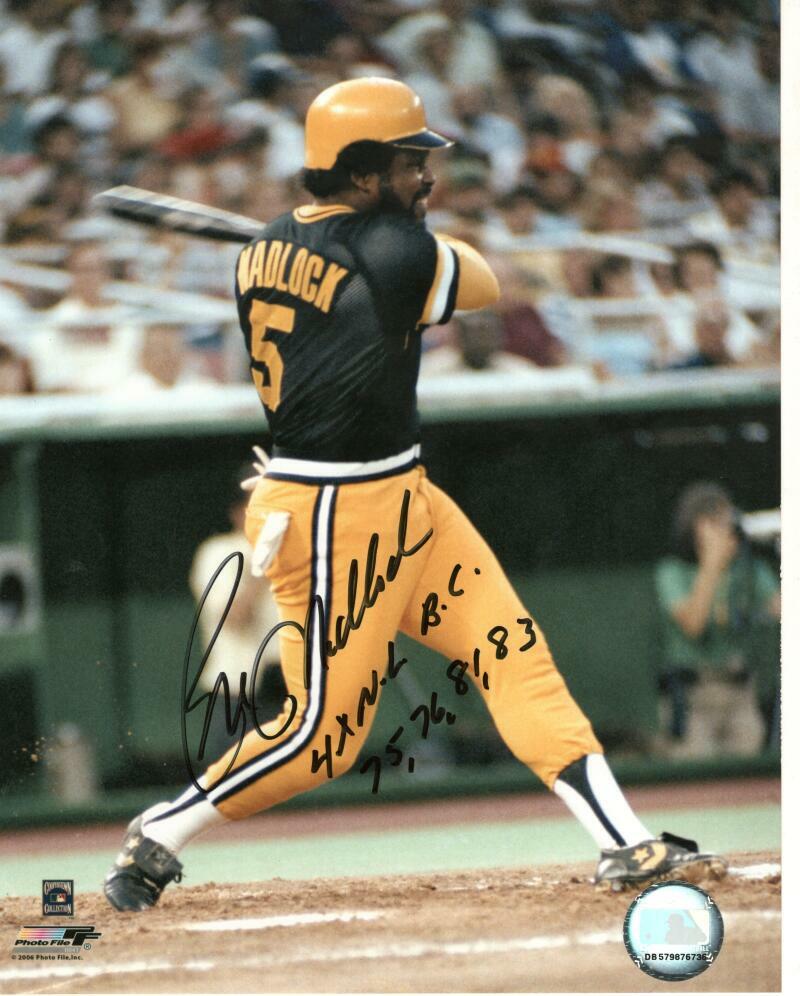 BILL MADLOCK 4X NL B.C. PIRATES SIGNED AUTOGRAPHED 8X10 PHOTO W/ COA