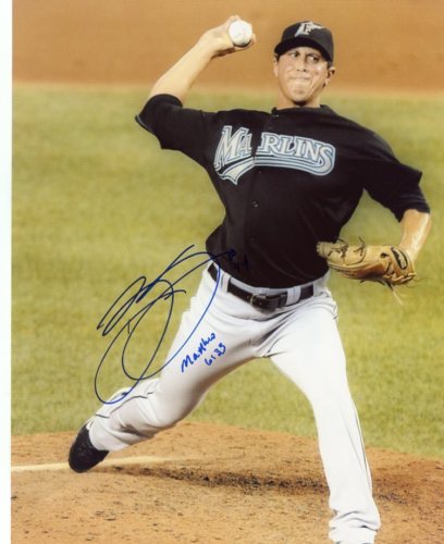 BRIAN SANCHES FLORIDA MARLINS SIGNED 8X10 PHOTO W/COA