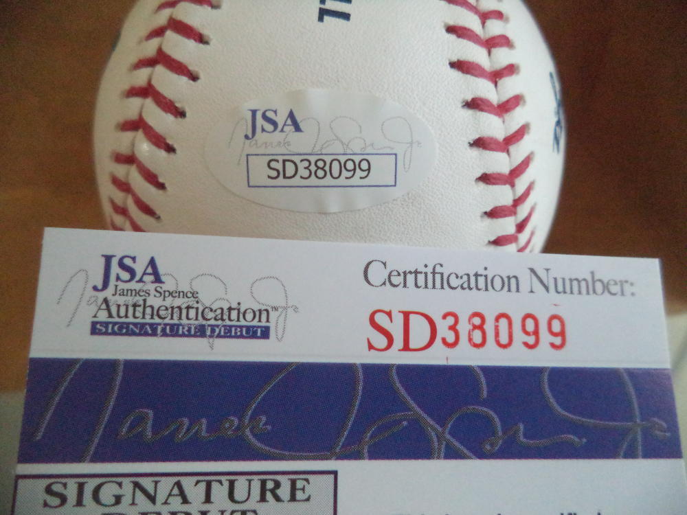 D.J. PETERS LOS ANGELES DODGERS SIGNATURE DEBUT SIGNED ML BASEBALL JSA SD38099
