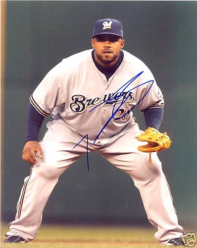 PRINCE FIELDER MILWAUKEE BREWERS SIGNED 8X10 PHOTO COA