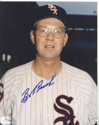 BOB RUSH CHICAGO WHITE SOX SIGNED 8X10 PHOTO W/COA