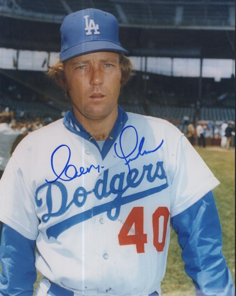GEORGE CULVER DODGERS SIGNED AUTOGRAPHED 8X10  PHOTO W/ COA