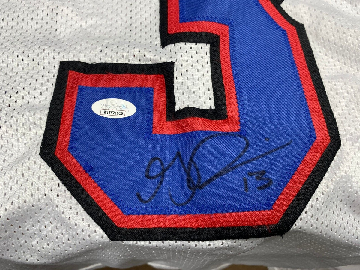 GABRIEL DAVIS BUFFALO BILLS SIGNED AUTOGRAPHED CUSTOM WHITE JERSEY SZ XL JSA