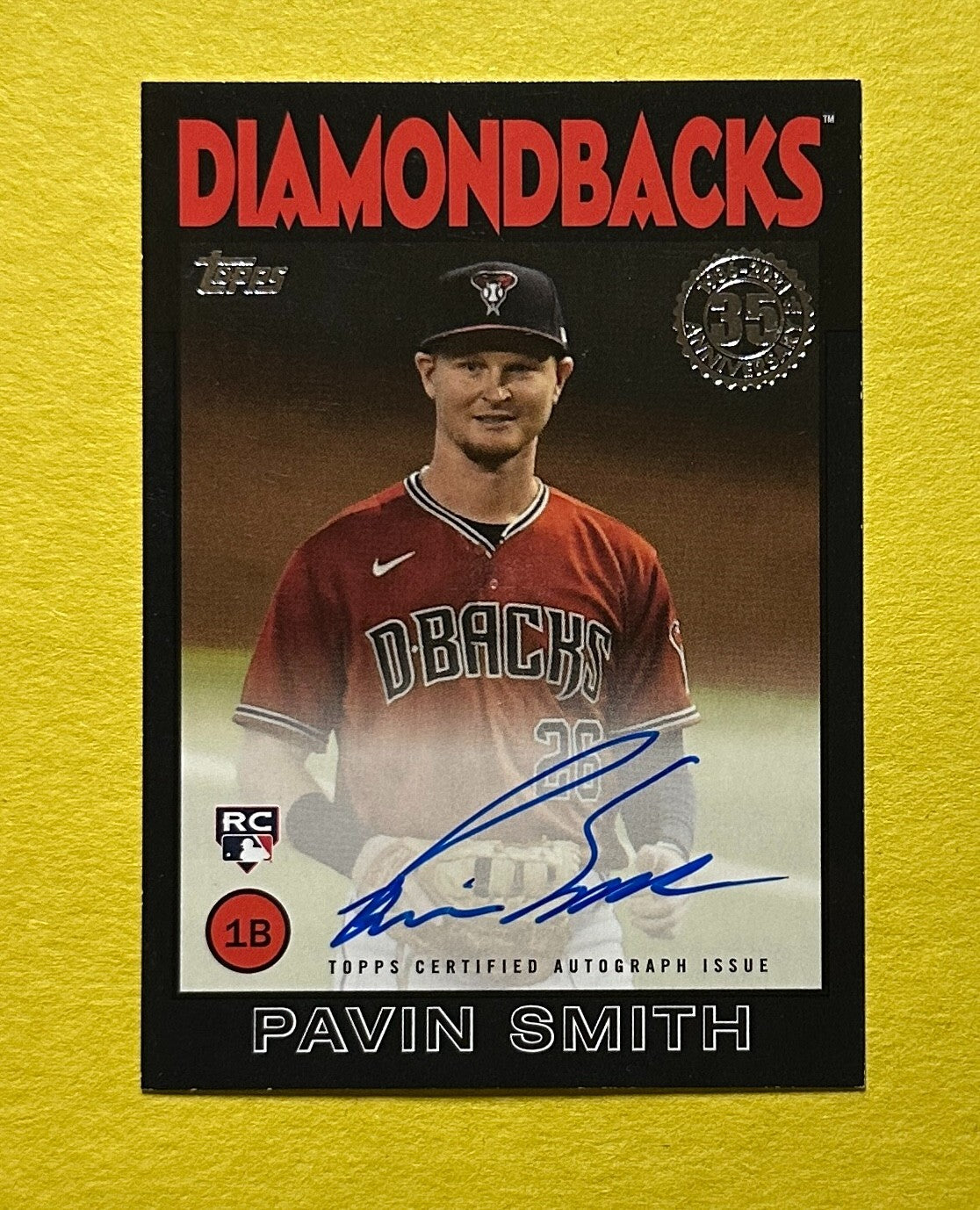 2021 TOPPS PAVIN SMITH ROOKIE AUTO BLACK /199 #86B-PS DIAMONDBACKS