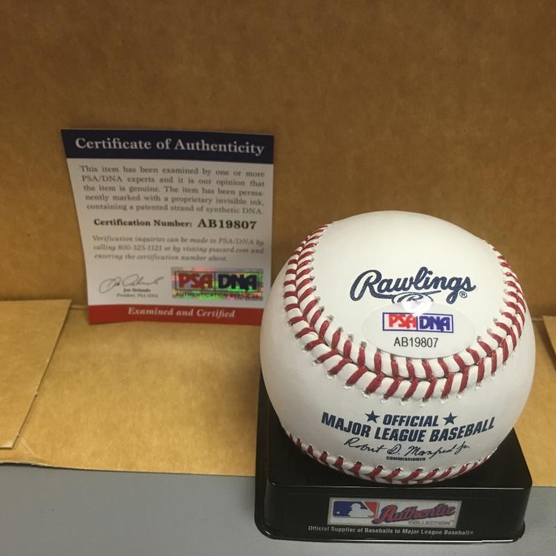 NORI AOKI SEATTLE MARINERS M.L. SIGNED BASEBALL PSA AB19807