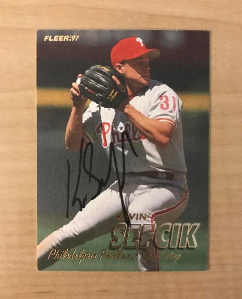 KEVIN SEFCIK PHILADELPHIA PHILLIES SIGNED AUTOGRAPHED 1997 FLEER CARD #422 W/COA