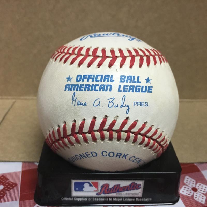 EDDIE FISHER CARDINALS/ANGELS/WHITE SOX A.L. SIGNED BASEBALL W/COA