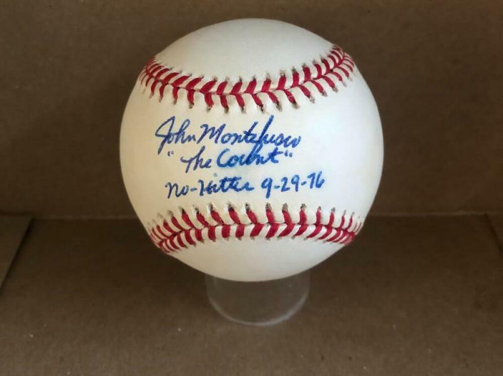 JOHN MONTEFUSCO NO-HITTER 9-29-76 SIGNED N.L. BASEBALL BECKETT Y12600