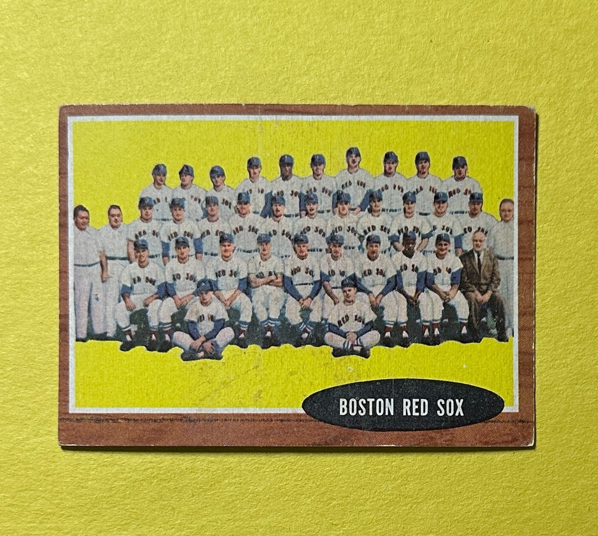 1962 TOPPS BOSTON RED SOX TEAM CARD #334