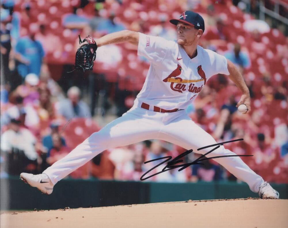 ZACK THOMPSON CARDINALS SIGNED AUTOGRAPHED 8X10 PHOTO W/ COA
