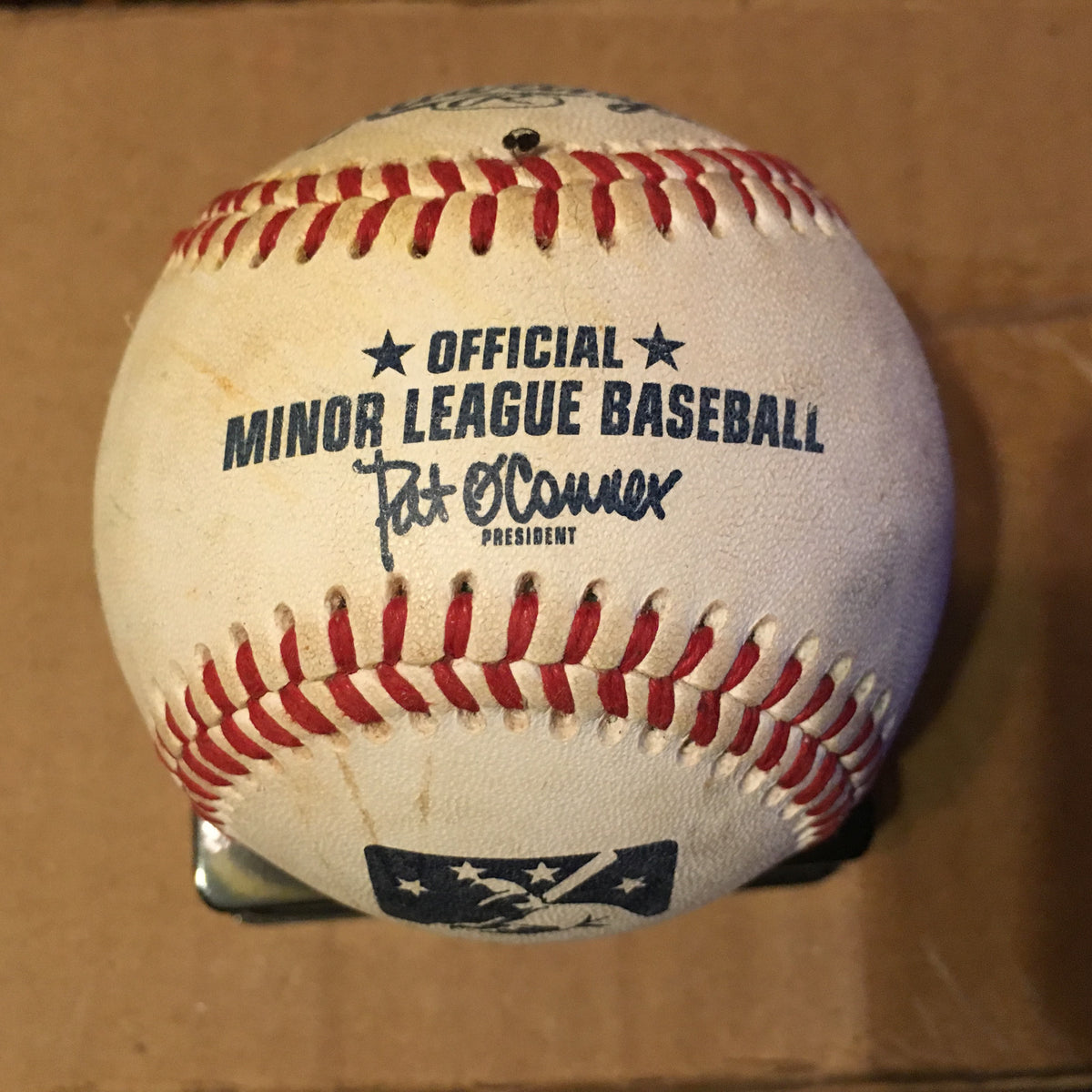 STARLIN CASTRO GAME USED MINOR LEAGUE BASEBALL SIGNED AUTOGRAPHED BASEBALL W/COA