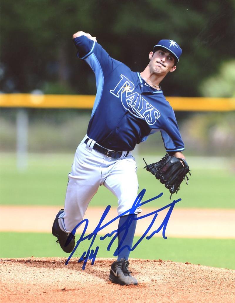 HUNTER WOOD TAMPA BAY RAYS SIGNED AUTOGRAPHED 8x10 PHOTO W/COA 