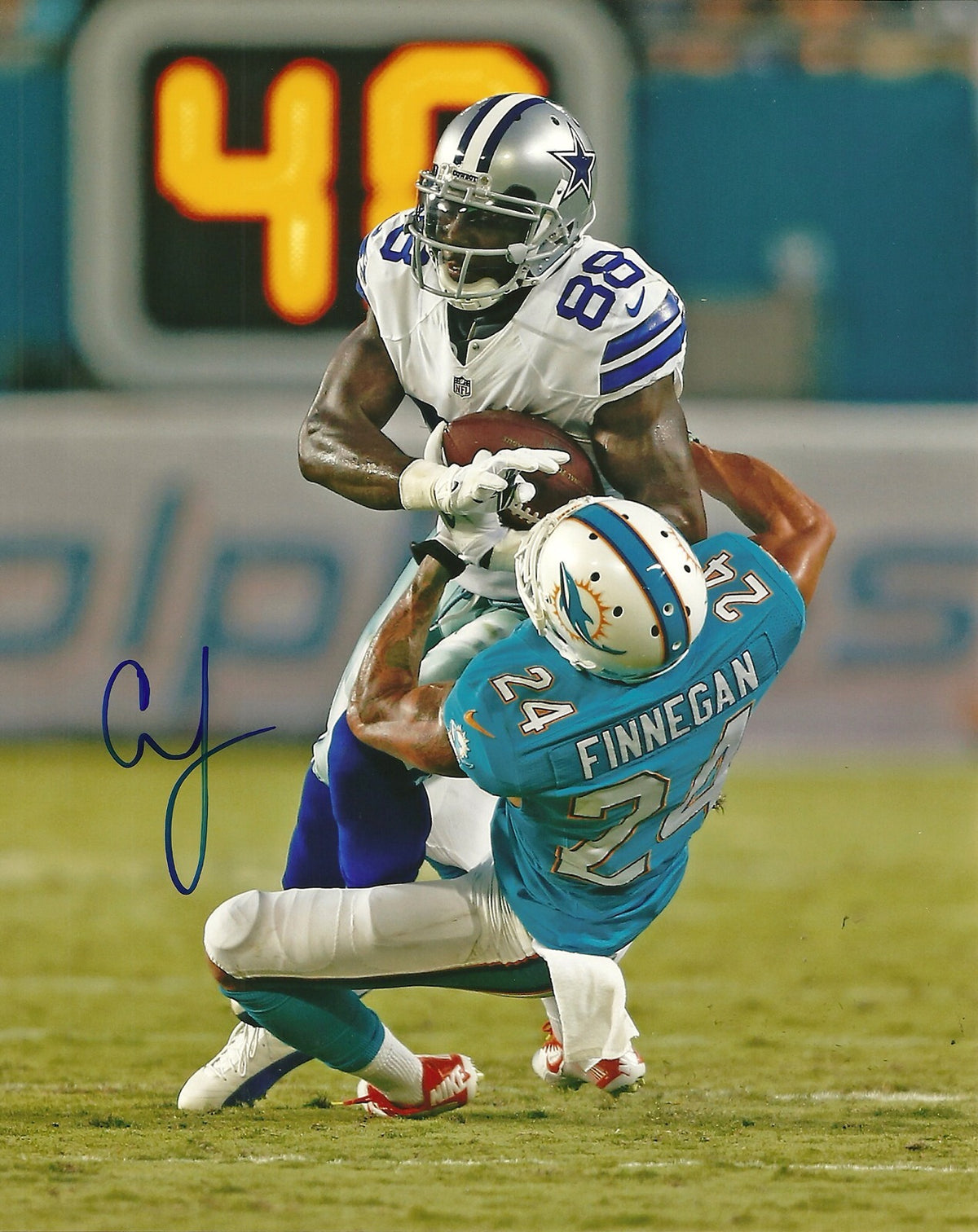 COURTLAND FINNEGAN MIAMI DOLPHINS SIGNED AUTO 8x10 PHOTO W/COA