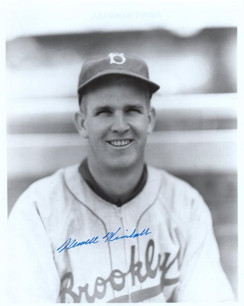 NEWT KIMBALL BROOKLYN DODGERS DECEASED   SIGNED AUTOGRAPHED 8X10 PHOTO W/COA