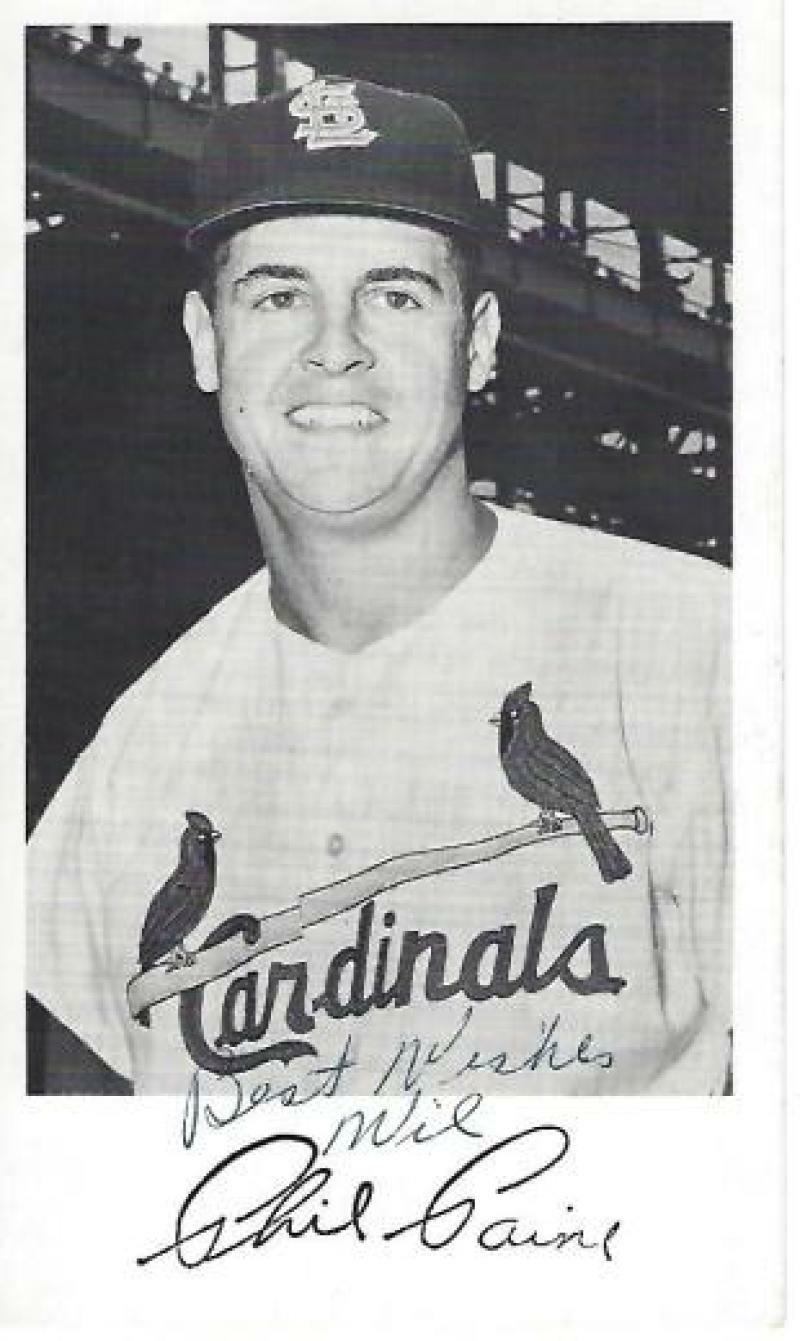 PHIL PAINE ST. LOUIS CARDINALS PERSONALIZED UNSIGNED 3X5 POST CARD W/ COA