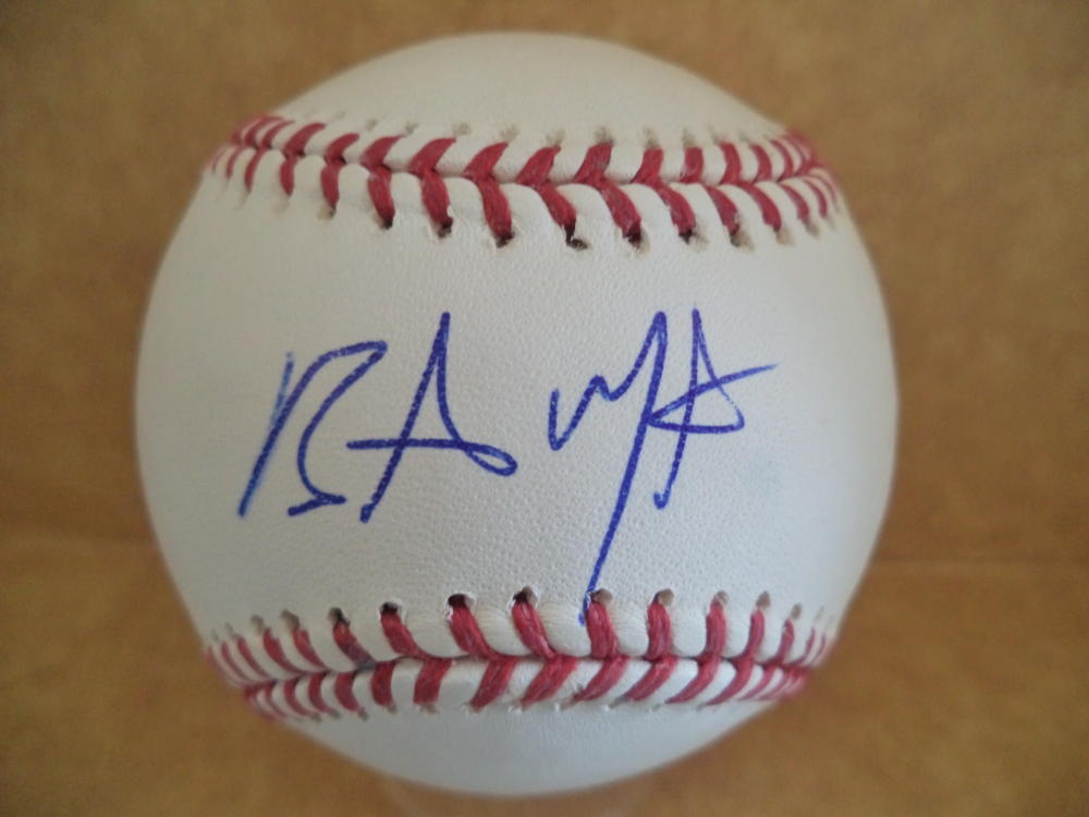BRETT MARTIN TEXAS RANGERS SIGNED AUTOGRAPHED M.L. BASEBALL W/COA