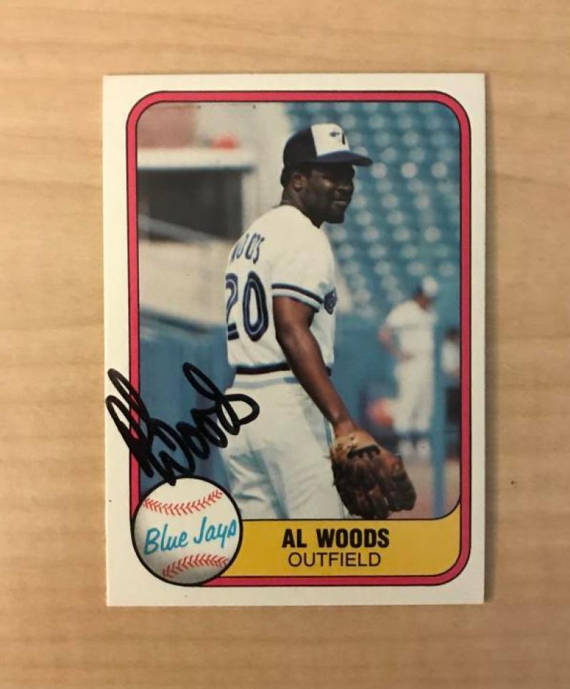 AL WOODS TORONTO BLUE JAYS SIGNED AUTOGRAPHED 1981 FLEER CARD #422 W/COA