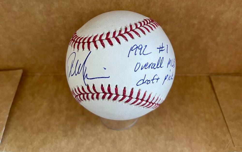 PHIL NEVIN 1992 @1 DRAFT PICK SIGNED AUTO M.L. BASEBALL BECKETT Z51537