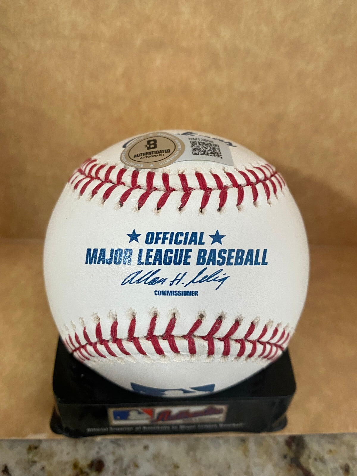 JORGE SOLER GIANTS/BRAVES SIGNED AUTOGRAPHED M.L. BASEBALL BECKETT AUTHENTCATED