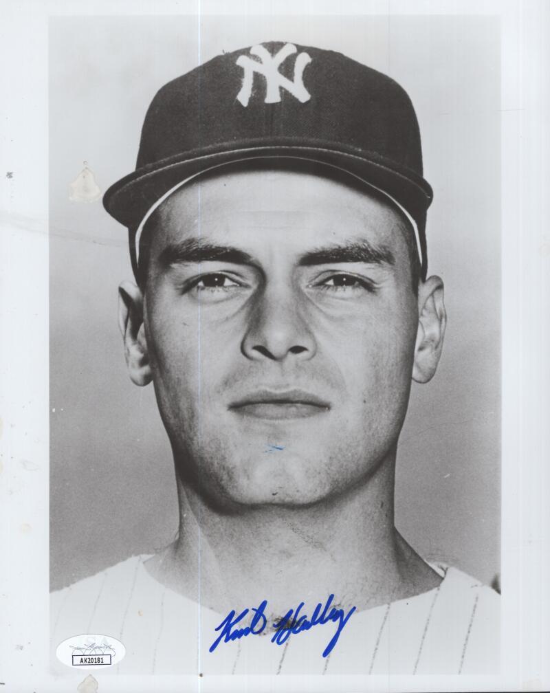 KENT HADLEY NY YANKEES SIGNED AUTOGRAPHED 8X10 PHOTO JSA AK20181