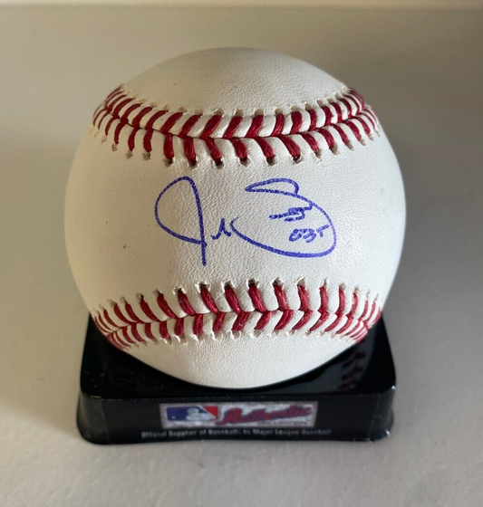 JOSH STAUMONT ROYALS/TWINS SIGNED AUTOGRAPHED M.L BASEBALL BECKETT