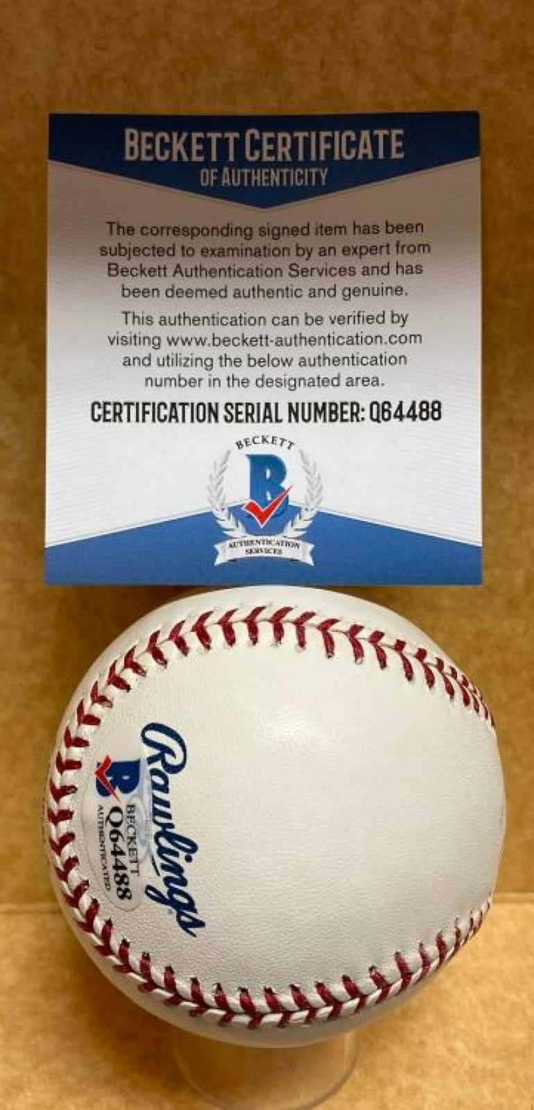 BUBBA CROSBY YANKEES/DODGERS SIGNED AUTOGRAPHED M.L. BASEBALL BECKETT Q64488