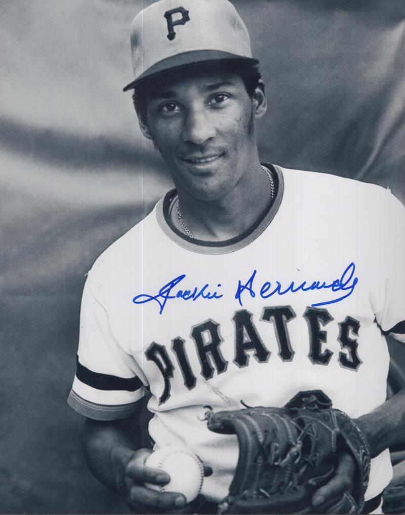 JACKIE HERNANDEZ PIRATES SIGNED AUTOGRAPHED 8X10 PHOTO W/ COA