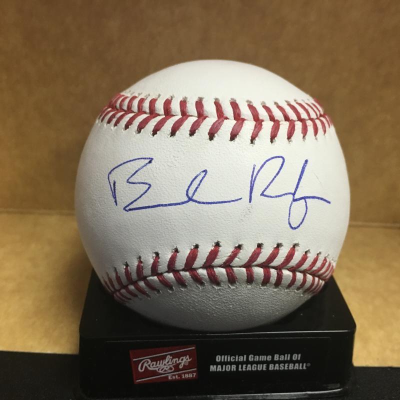 BRENDAN RODGERS COLORADO ROCKIES M.L. SIGNED BASEBALL W/COA