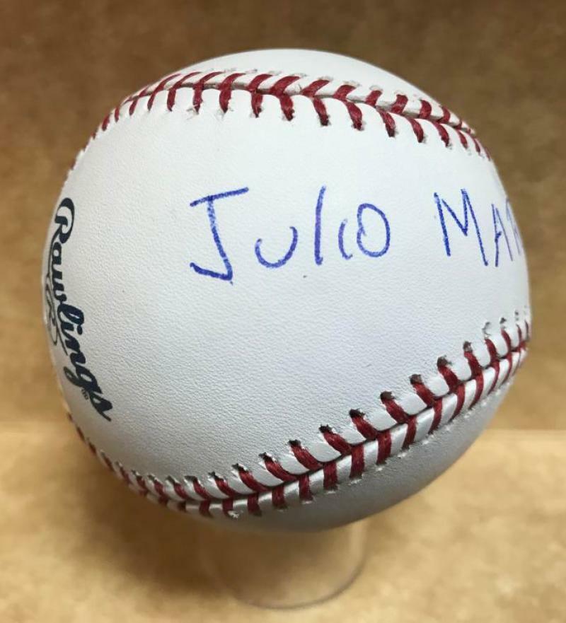 JULIO MARTINEZ FULL NAME SIGNED ROOKIE YEAR M.L. BASEBALL BECKETT R14173