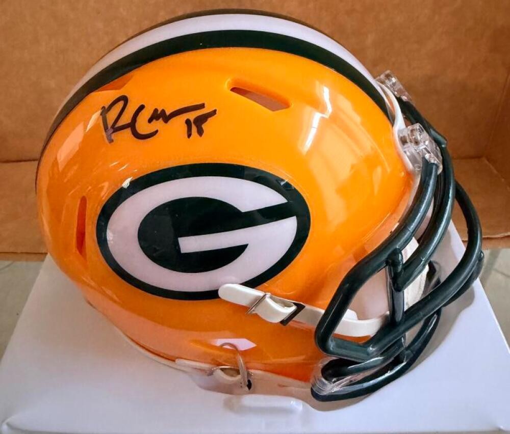 RANDALL COBB GREEN BAY PACKERS SIGNED SPEED MINI HELMET JSA 