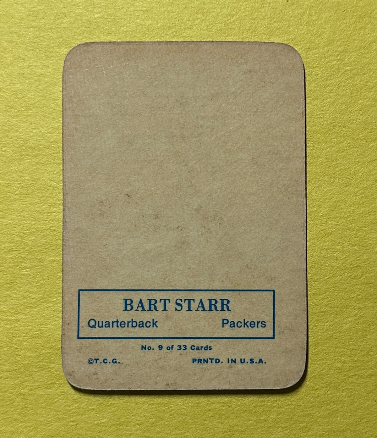 1970 TOPPS SUPPER GLOSSY BART STARR #9 PACKERS HOF