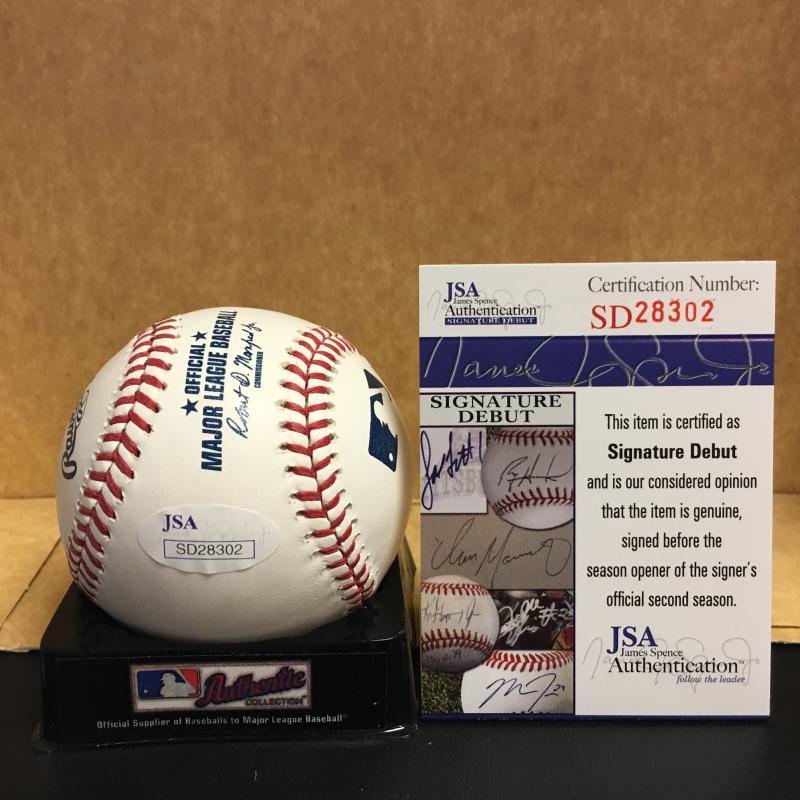 JON HARRIS TORONTO BLUE JAYS SIGNED M.L. BASEBALL JSA SD28302